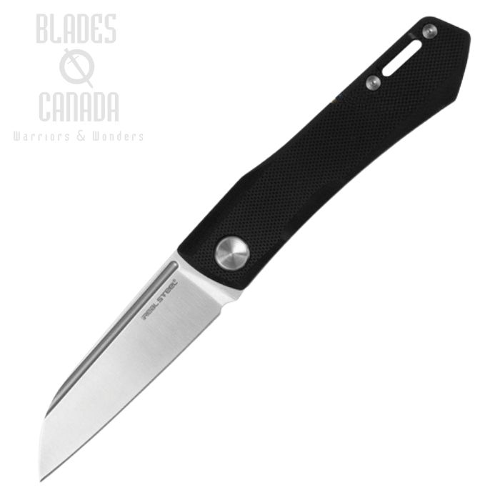 Real Steel Solis Lite Slipjoint Folding Knife, D2 Satin, G10 Black, RS7064SB